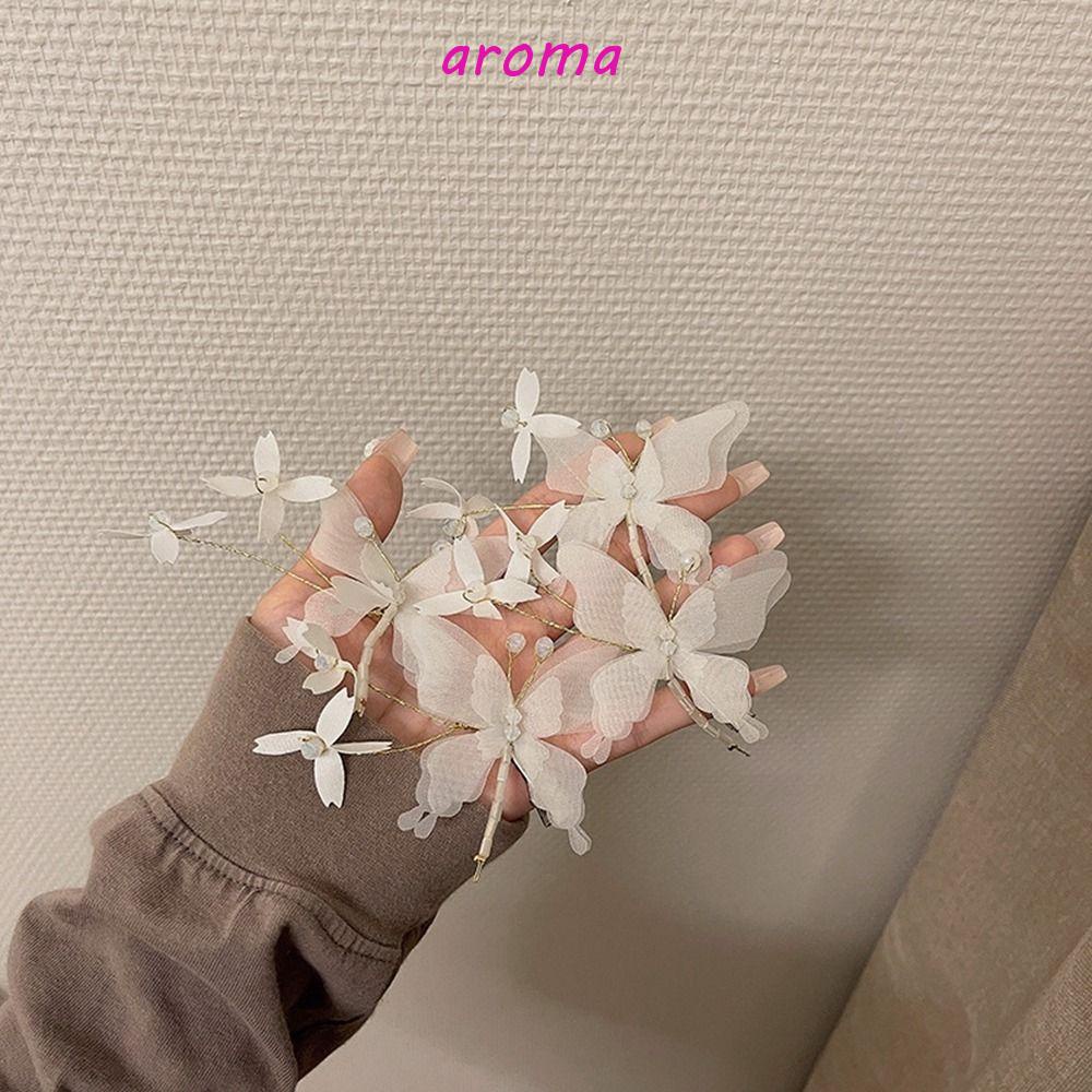 Kẹp Tóc Hình Bướm Nhỏ Dễ Thương Phong Cách Vintage Dành Cho Cô Dâu