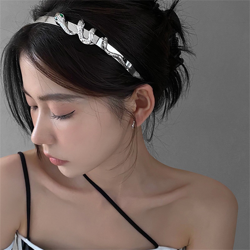 Dây Buộc Tóc Kim Loại Màu Bạc Đơn Giản Thời Trang Cho Nữ CHLINS