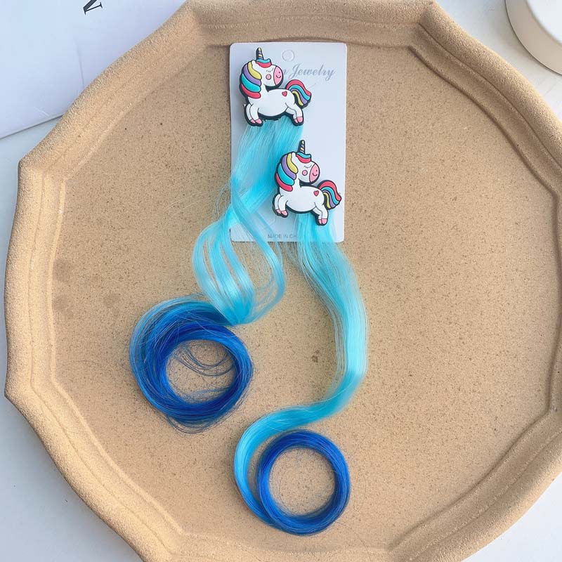 Kẹp Tóc Giả Xoăn Gắn Ngựa Pony Nhiều Màu Dễ Thương Cho Bé MyBaby