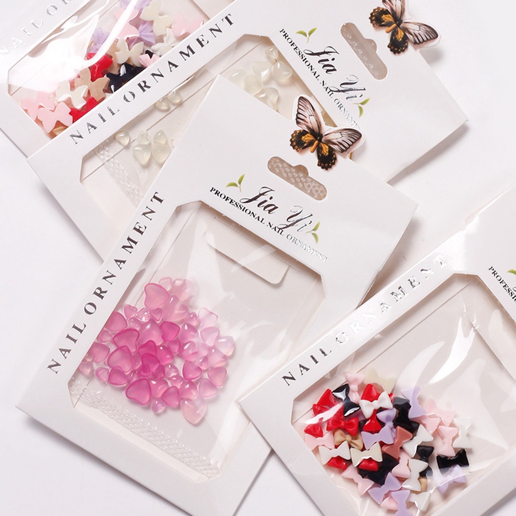 Túi 50 Miếng Dán 3D Trang Trí Móng Tay Nghệ Thuật Không Phai Chống Trầy Xước Không Dễ Phai Màu Có Thể Tháo Rời