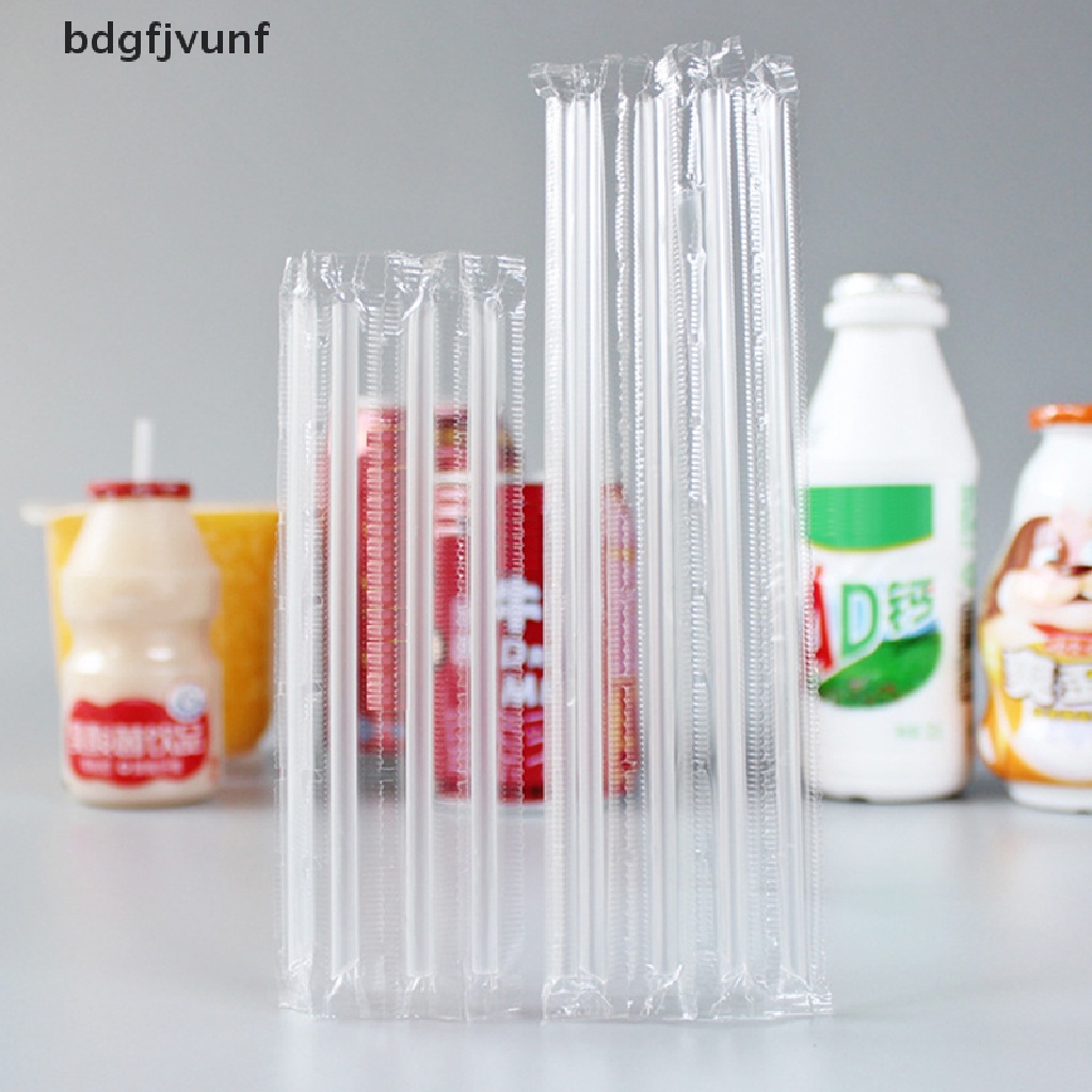 Set 500 Ống Hút Nhựa Mỏng Đầu Nhọn Trong Suốt Dùng Một Lần DIY