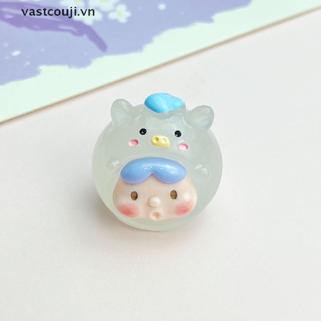 Mô Hình Biểu Tượng Cung Hoàng Đạo Hoạt Hình Màu Dạ Quang Mini 2cm Bằng Nhựa Resin Phong Cách