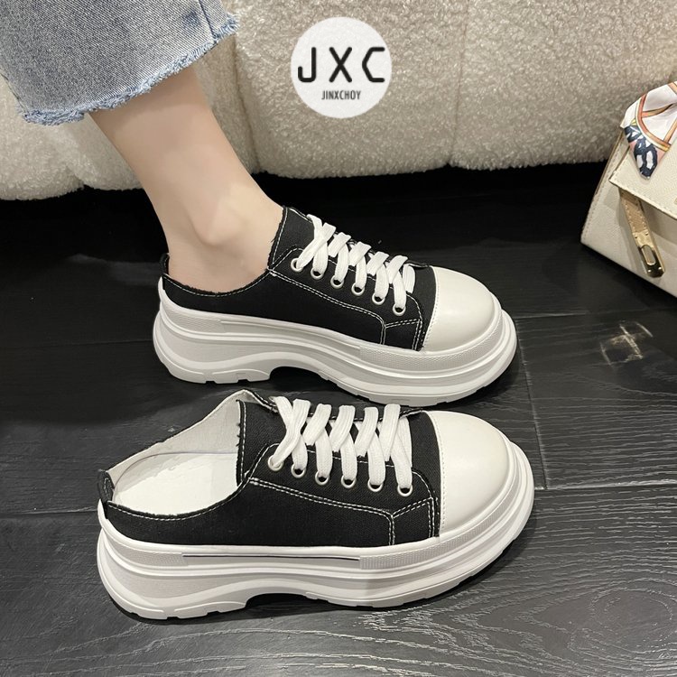 Giày thể thao JINXCHOY cột dây thoáng khí mũi tròn thời trang cao cấp mới