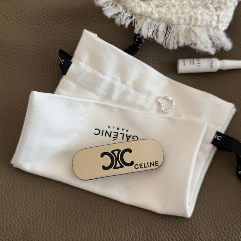 Kẹp Tóc Họa Tiết Hình Học Oval In Chữ Cao Cấp Thời Trang