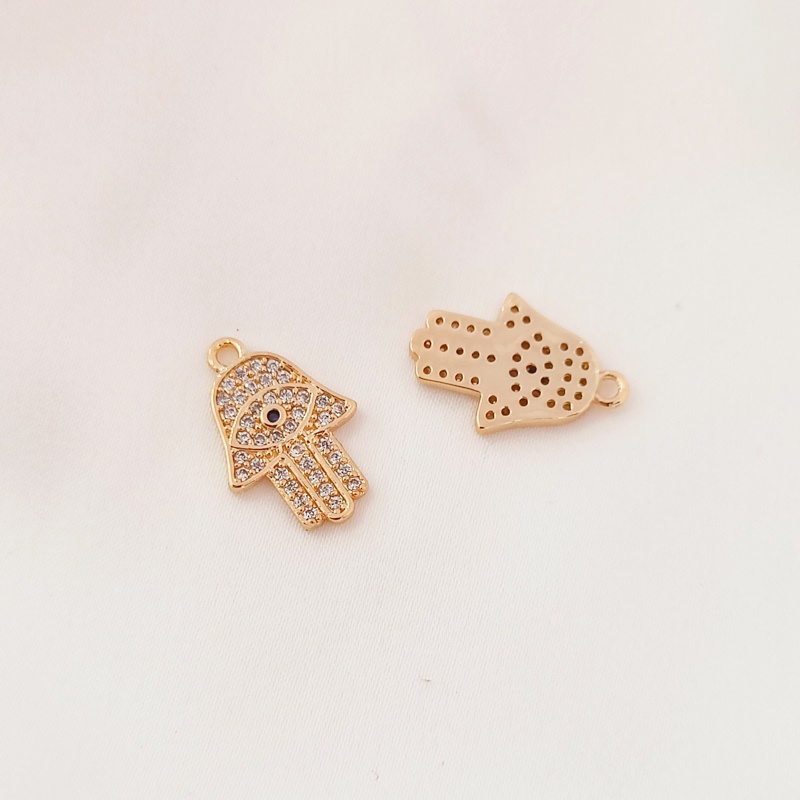 Mặt Dây Chuyền Bằng Vàng 14K Đính Đá Zircon Nhiều Màu Sắc