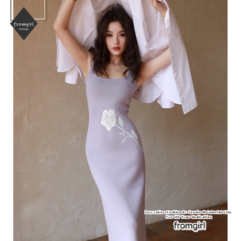 Đầm Dệt Kim Dáng Dài Thêu Họa Tiết Hoa Thời Trang Mùa Xuân Xinh Xắn Cho Nữ