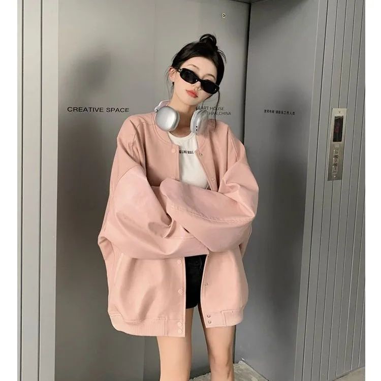 Áo Khoác Bóng Chày Dáng Rộng Thời Trang Xuân Thu Phong Cách Mỹ Hàng Mới Dành Cho Bạn Nữ