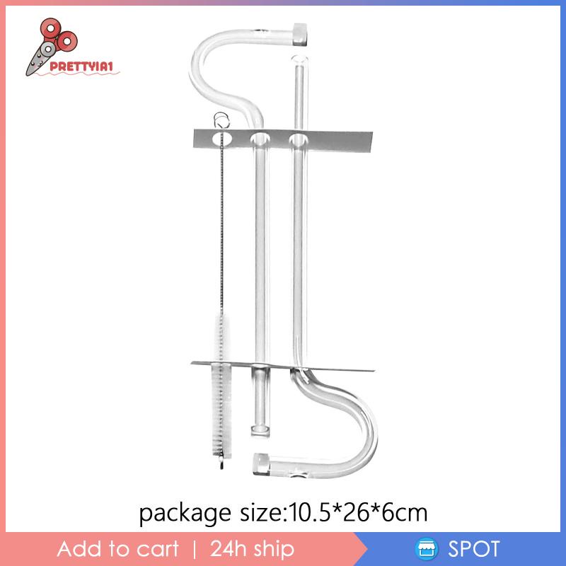 Bộ 2 Ống Hút Thủy Tinh Prettyia1 Dùng Cho Các Bữa Tiệc Năm Mới