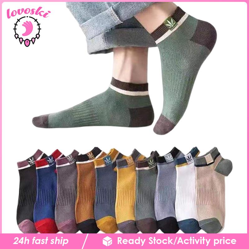 Set 10 Đôi Vớ Cổ Thấp Thoải Mái Thấm Hút Mồ Hôi Cho Nam Chạy Bộ