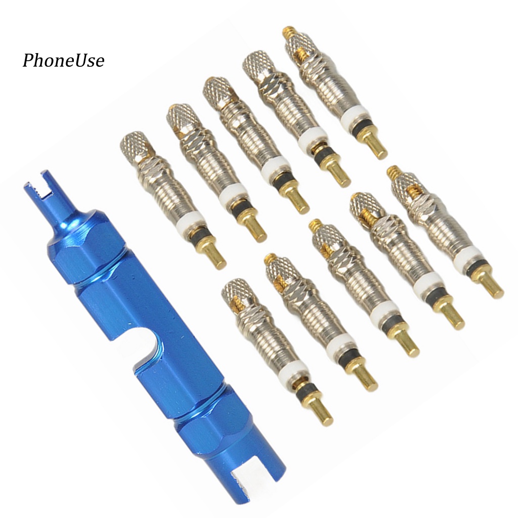 1 Bộ Lõi Van Bằng Kim Loại Cứng Gọn Nhẹ Cho Xe Đạp