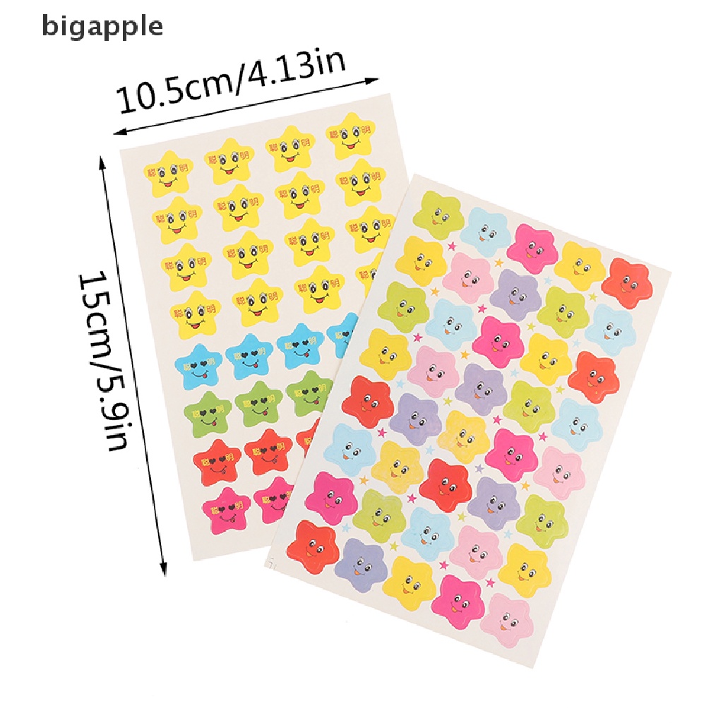 Set 400 Miếng Dán Hình Ngôi Sao Cười Dễ Thương Dùng Làm Phần Thưởng Cho Bé