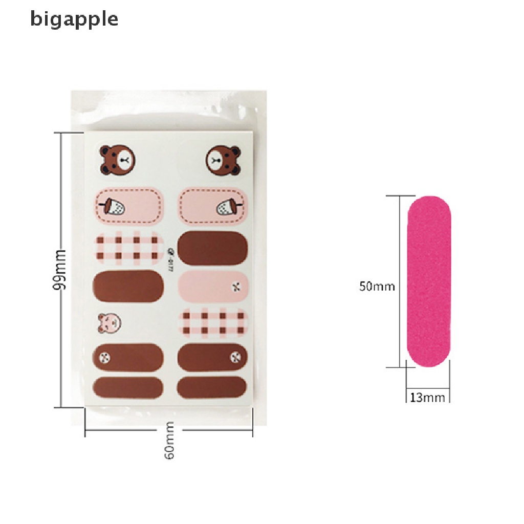 Miếng Dán Móng Tay Giả Họa Tiết Hoa 3D Màu Đồng Bảo Vệ Toàn Diện