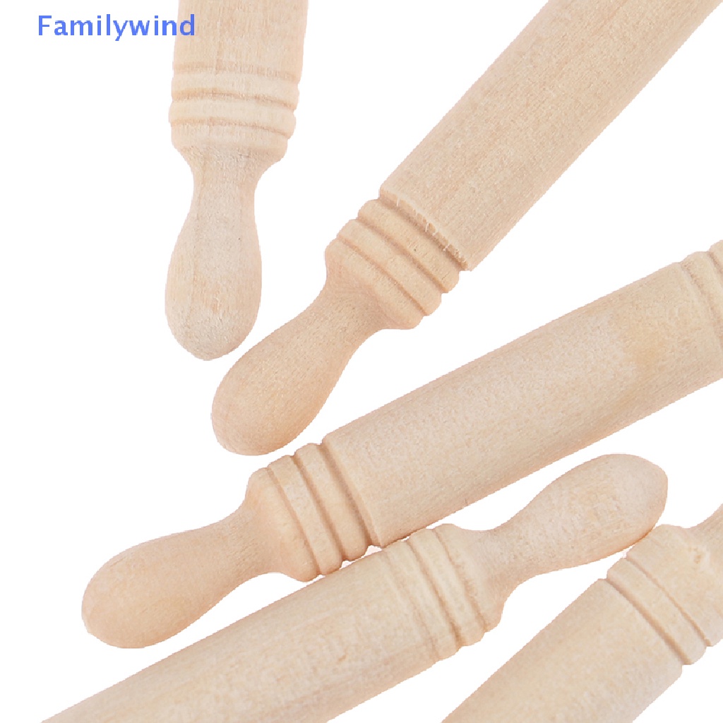 Bộ 6 Cây Lăn Gỗ Dùng Trang Trí Nhà Búp Bê Tỉ Lệ 1: 12