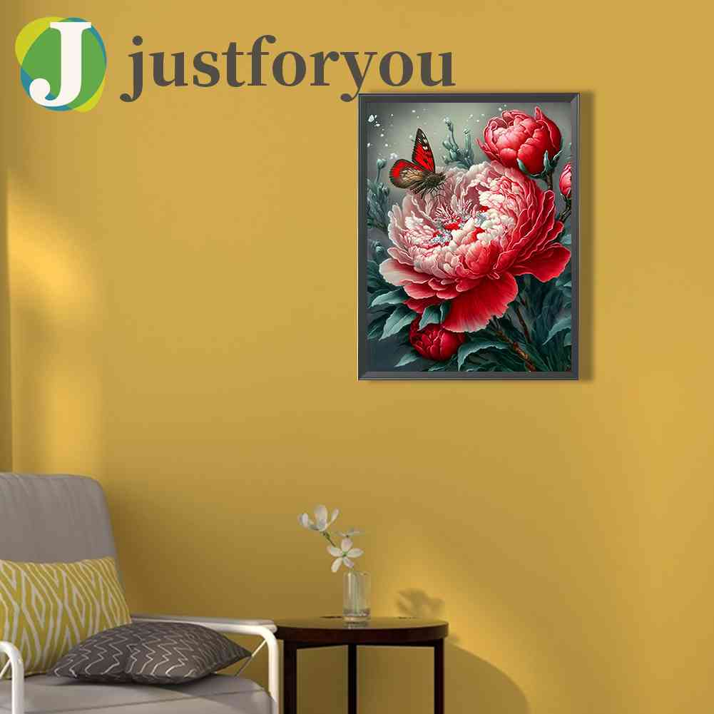 Tranh Đính Đá Kim Cương Toàn Bộ 5D DIY Hình Vẽ Hoa Trang Trí Nhà Cửa