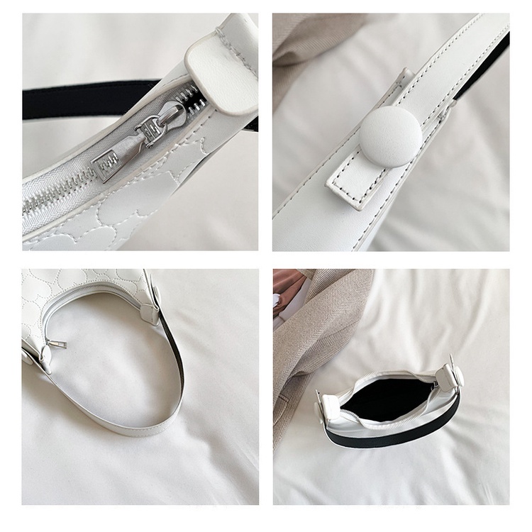 Túi Xách JASMIN NOIR Đeo Vai Họa Tiết Trái Tim Đơn Giản Thời Trang Cho Nữ