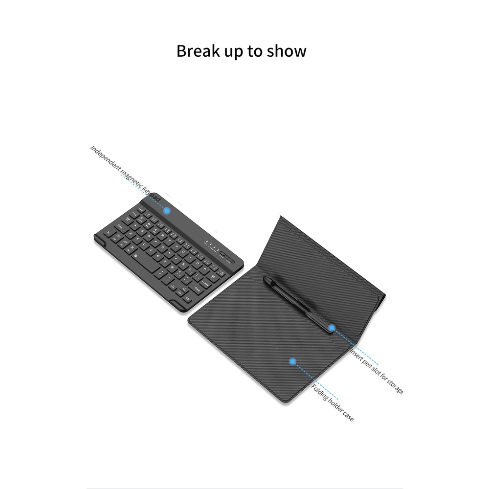 Bao Da Điện Thoại Tích Hợp Bàn Phím Bluetooth Từ Tính Dành Cho Samsung Galaxy Z Fold 2 3 4 Huawei Mate XS S Pen