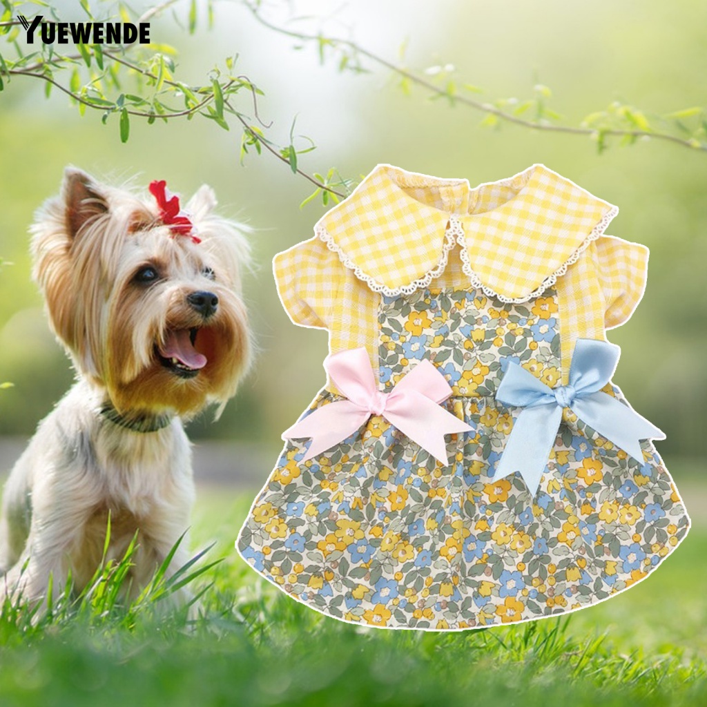 Yue.z Đầm Họa Tiết Kẻ Sọc Mềm Mại Dành Cho Thú Cưng