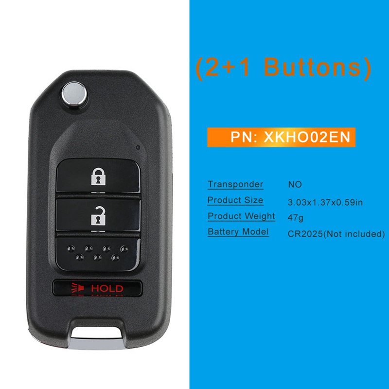 Chìa Khóa Điều Khiển Từ Xa Xhorse XKHO02EN 2 + 1 Nút Cho Honda Type VVDI