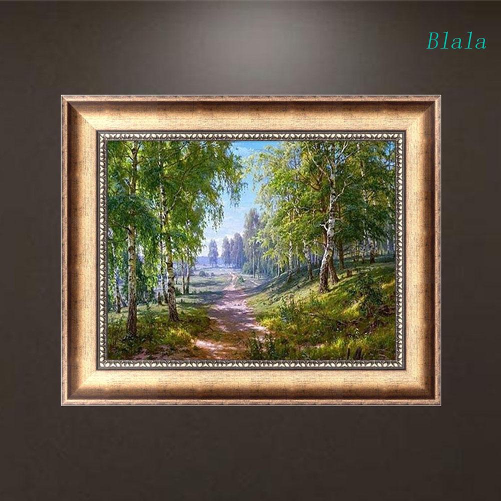 Tranh Thêu Trang Trí Thủ Công 5D Hình Cây Và Con Đường (Mũi Thêu Hình X)