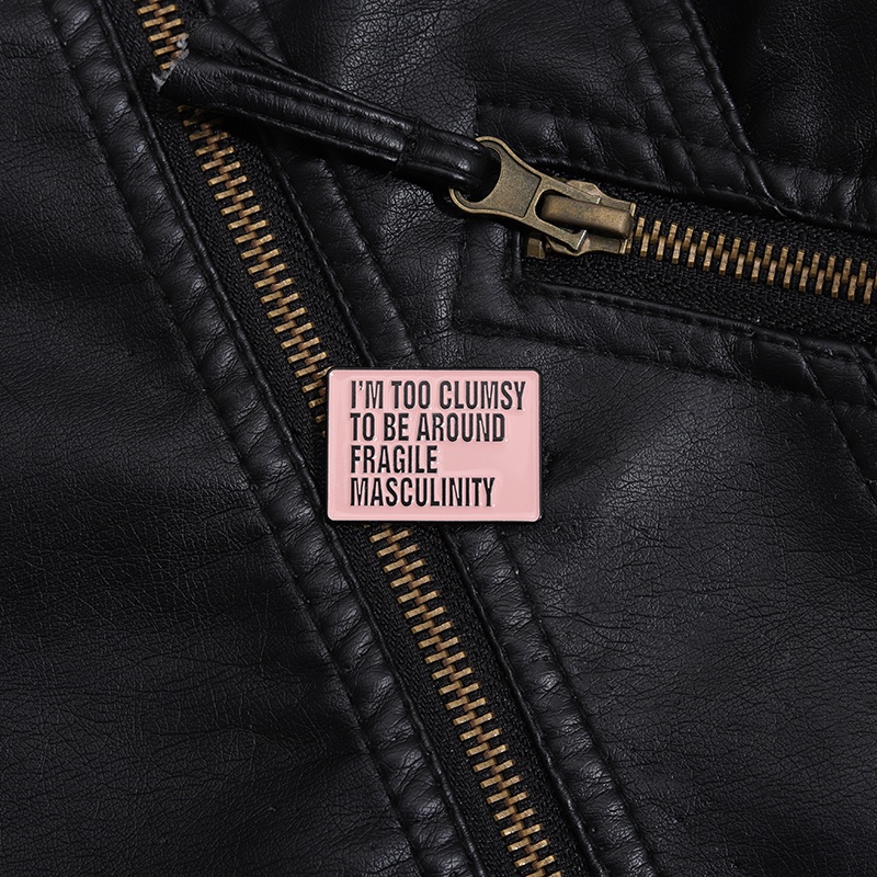 Huy Hiệu Cài Áo Hình Câu Trích Dẫn Hoạt Hình I 'M Clumsy Sáng Tạo Tùy Chỉnh