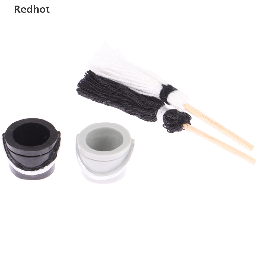 1 Bộ Xô Và Cây Lau Nhà Mini Tỉ Lệ 1: 12 Trang Trí Nhà Búp Bê