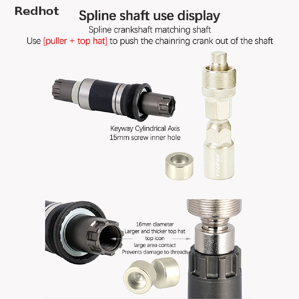 &lt; Redhot &gt; Dụng Cụ Sửa Chữa Tháo Bàn Đạp Xe Đạp MTB Thiết Thực Màu Bạc