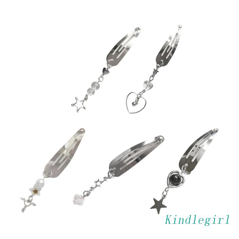 Kẹp Tóc Hình Ngôi Sao / Hình Học Rỗng Chống Trượt Y2K