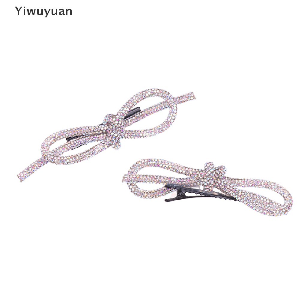 Bộ 2 Kẹp Tóc Nơ Đính Đá Cho Nữ