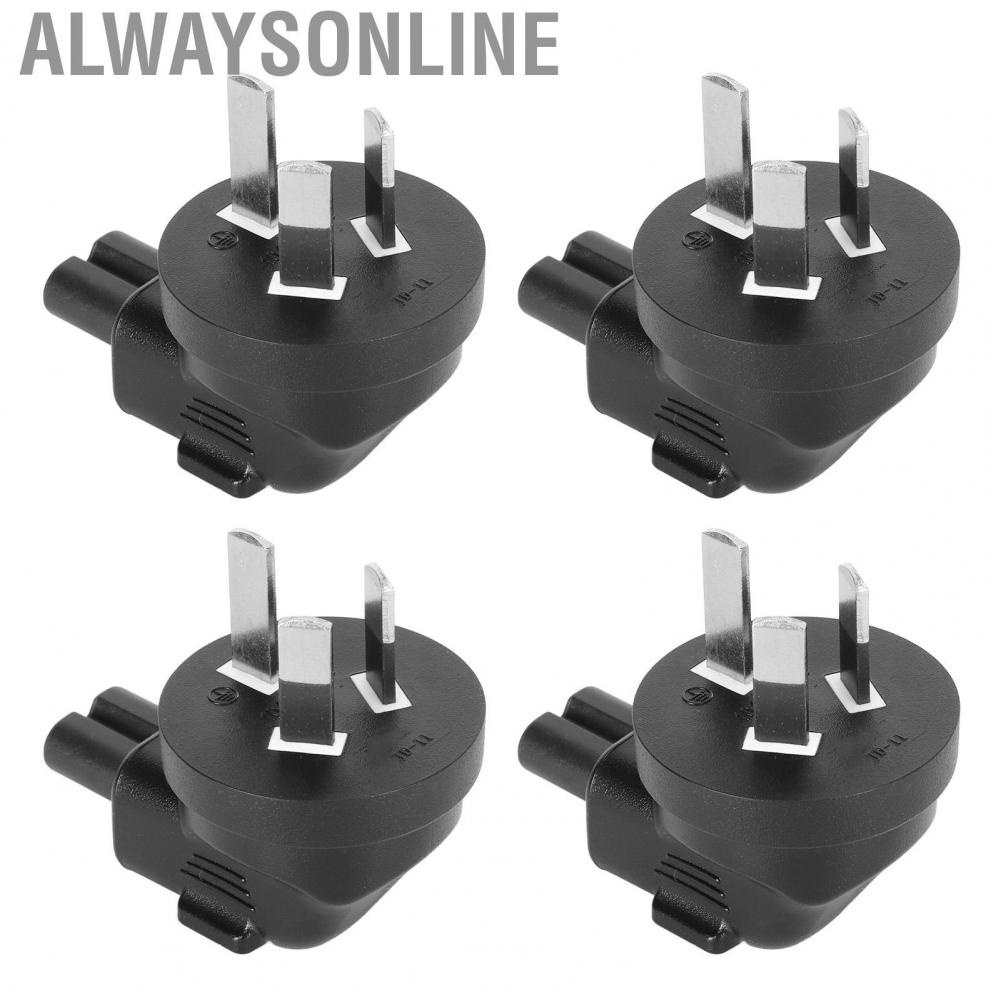 Alwaysonline Computer Power Adapter  Professional 90 Degree Elbow Pure Copper Core 4pcs Standard AU Plug To IEC320 C7 Tight Interface for
