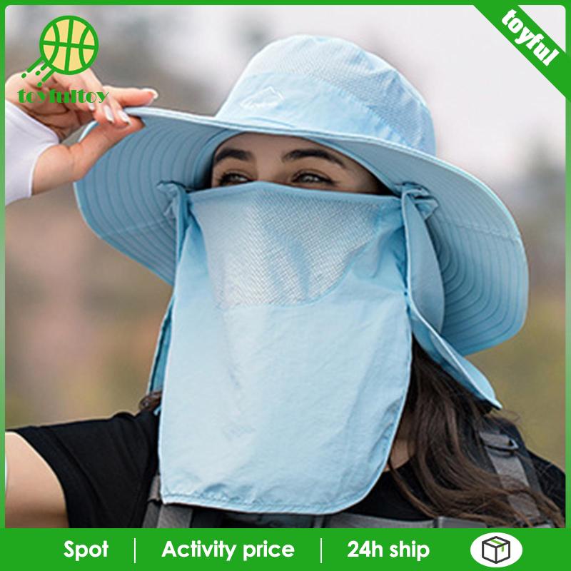 Mũ Sombrero Bảo Vệ Mặt Cổ Chống Nắng Dành Cho Đi Bộ Đường Dài Du Lịch