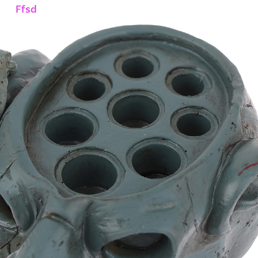 Giá Đỡ Cốc Mực Xăm 7 / 8 Lỗ Bằng Nhựa Cứng Hình Đầu Lâu Độc Đáo