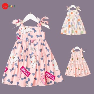 Váy bé gái chất lanh size 2-8, đầm bé gái, size, đầm trẻ em SUNKIDS1 có nhiều màu
