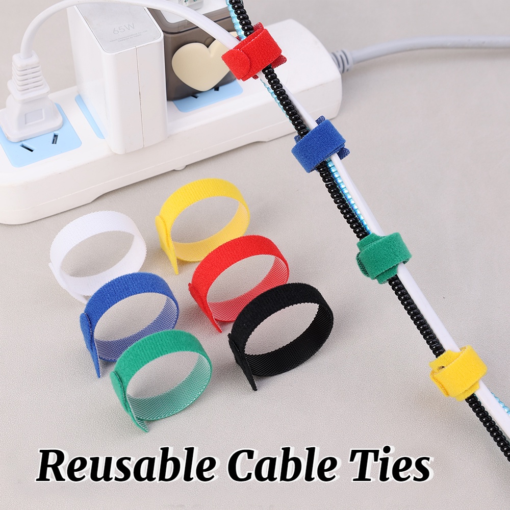 [Đặc trưng] Bộ 30 Dây Quấn Dây Cáp Gọn Gàng Tự Dính Có Thể Tái Sử Dụng