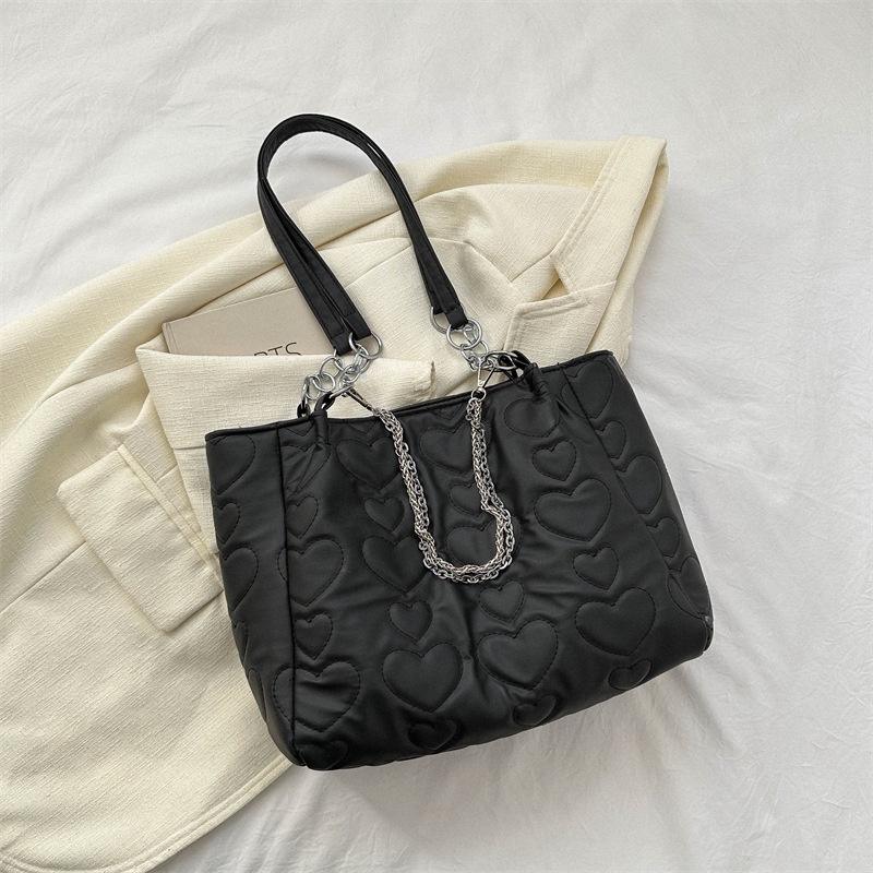 Túi Tote Đeo Vai Cỡ Lớn Phối Dây Xích Thời Trang Mùa Xuân 2023 Cho Nữ