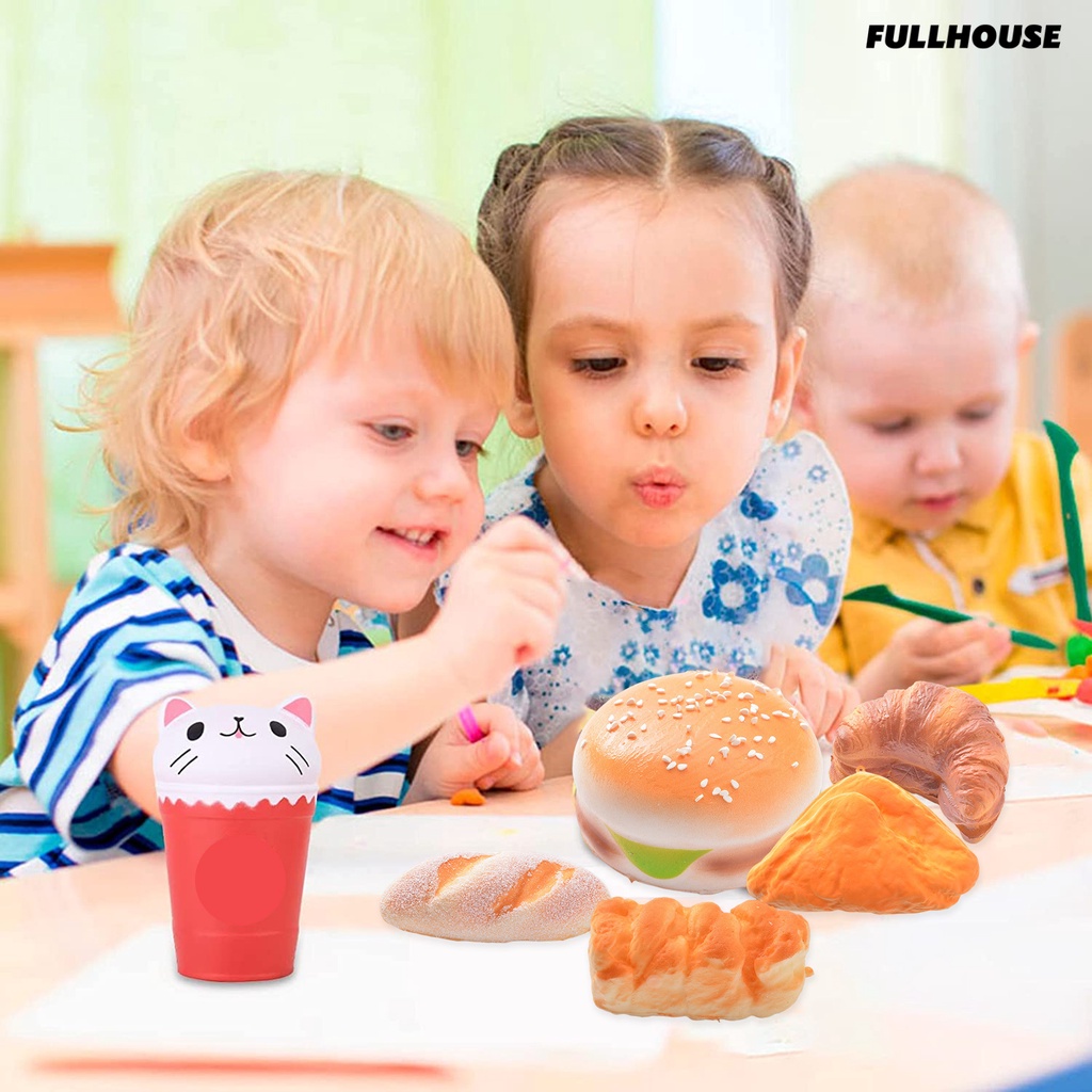 ☀Bánh Mì Hamburger Giả Bằng Da Dùng Làm Đạo Cụ Chụp Ảnh