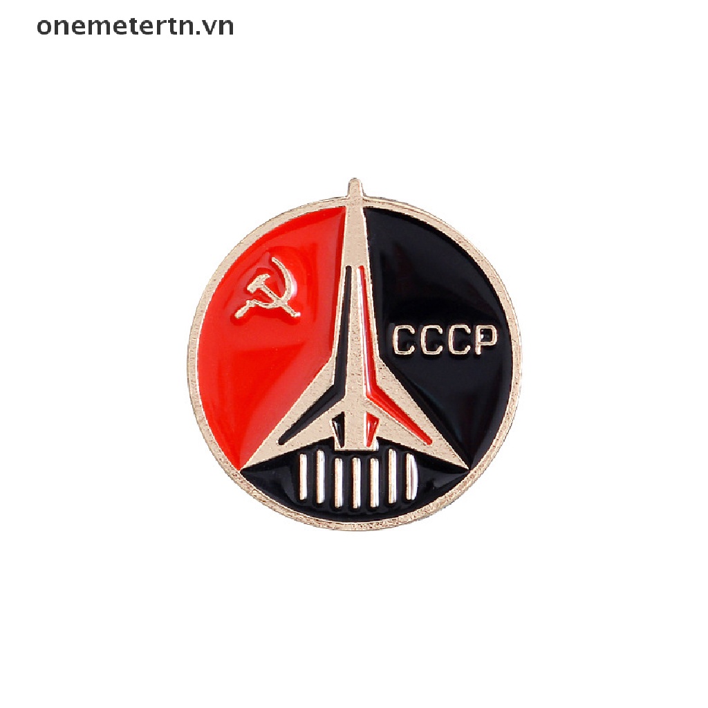 Onemetertn Set 4 Ghim Cài Áo Tráng Men Biểu Tượng USSR Ngôi Sao Đỏ Búa Lạnh Chiến Tranh Xô VN