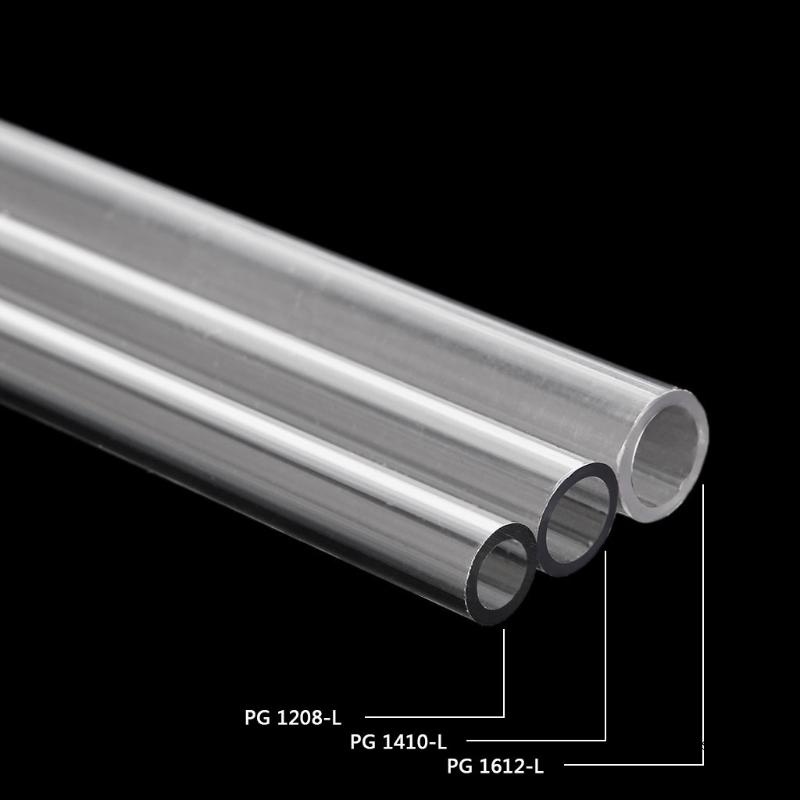 Ống Cứng Trong Suốt OD 12mm 14mm 16mm Làm Mát Máy Tính 50cm