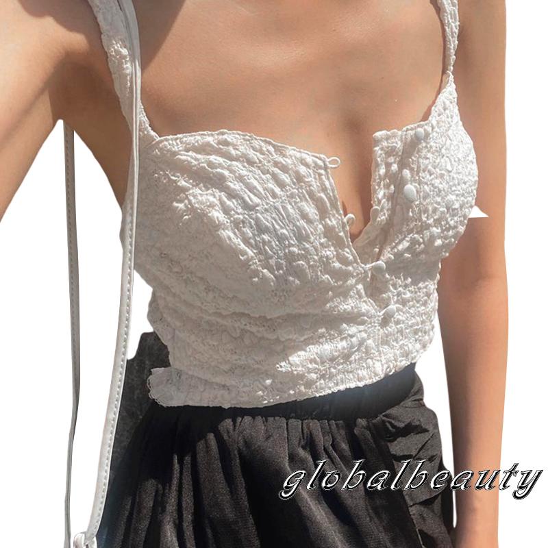 Áo Hai Dây Màu Trơn Họa Tiết In Thời Trang Mùa Hè Cho Nữ