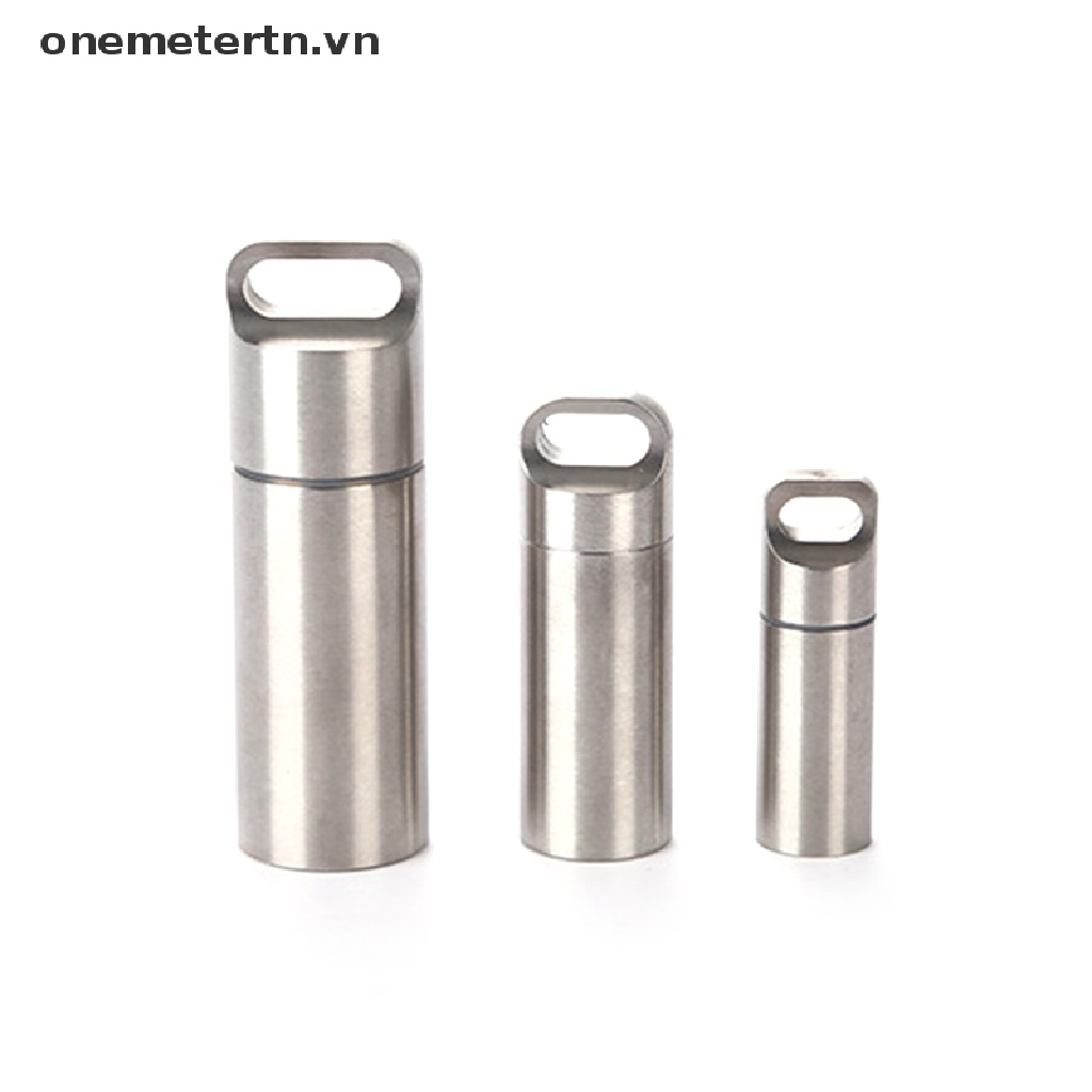 Hộp Đựng Thuốc Mini Bằng Thép Không Gỉ Chống Thấm Nước Tiện Dụng Mang Theo Du Lịch Cắm Trại