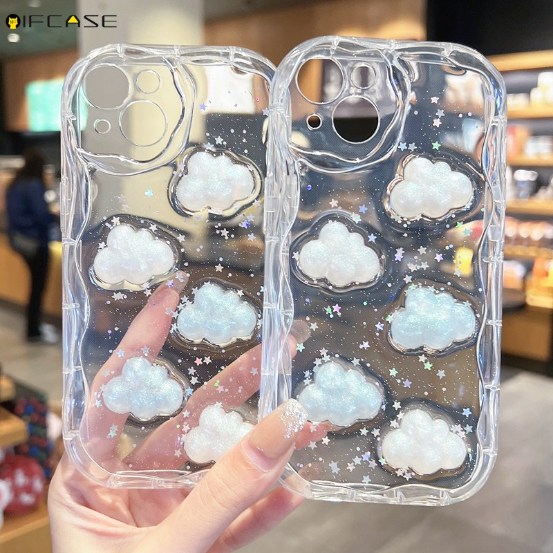 Ốp Điện Thoại Mềm Trong Suốt Họa Tiết 3D Cho iPhone 14 Plus 13 12 11 Pro XS Max XR X