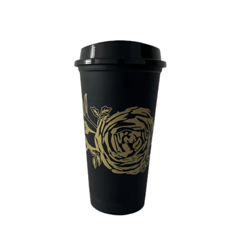 Cốc Cà Phê Màu Đen Trong Suốt 126g 17.3x9.8x6cm 700ML Kèm 1 Nắp Đậy