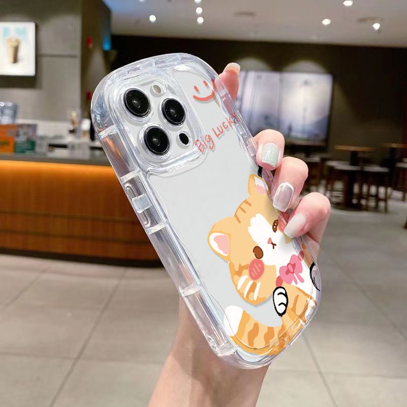 ✅Ốp Điện Thoại Mềm Trong Suốt Chống Sốc In Hình Mèo Vàng 90QN Cho Iphone Xs Xsmax127Xr / / 8p1311
