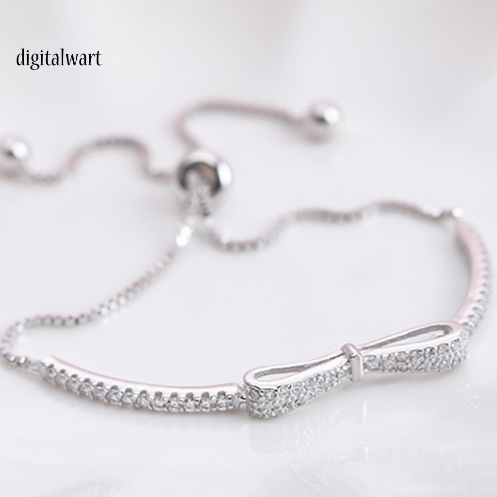 Kỹ Thuật Số| Vòng Tay Thắt Nơ Lấp Lánh Có Thể Điều Chỉnh Độc Đáo Cho Ngày Valentine