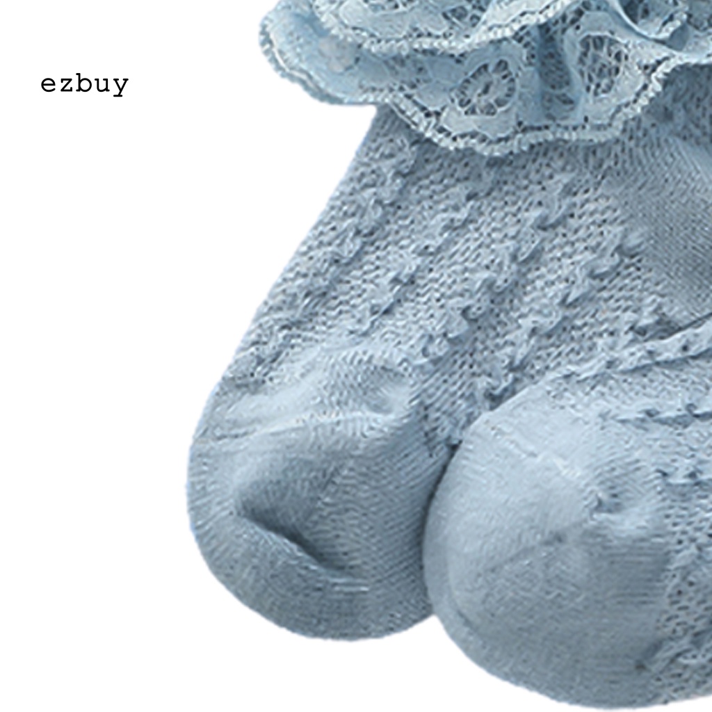 1 Đôi Tất Ren Mềm Mại Thoáng Khí Thoải Mái Cho Bé