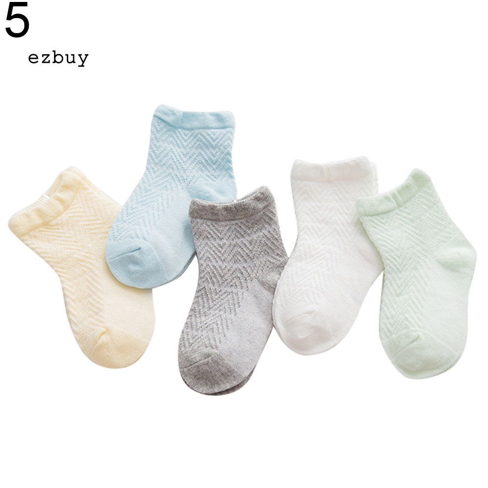 Set 5 Đôi Vớ Cotton Mỏng Màu Sắc Kẹo Ngọt Dành Cho Trẻ Em