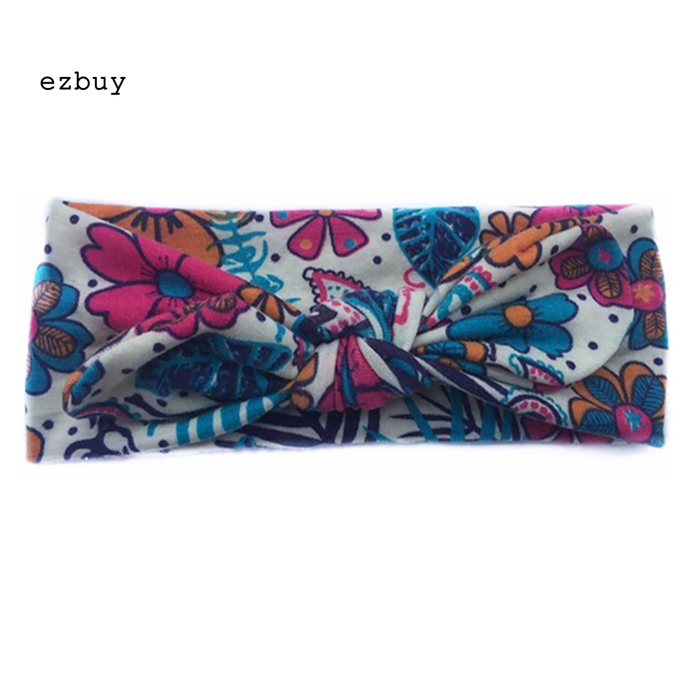 Băng Đô Thắt Nút In Họa Tiết Hoa Làm Phụ Kiện Chụp Ảnh Cho Bé Gái Sơ Sinh