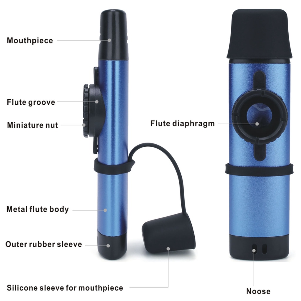 Kèn kazoo LEKATO bằng hợp kim nhôm 6 màu tùy chọn
