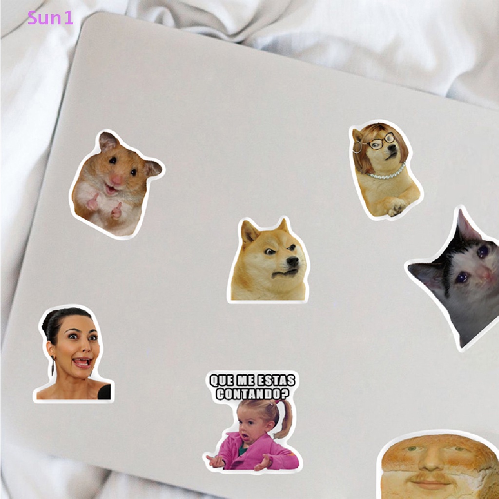 Set 50 Miếng Dán Hình Biểu Tượng Cảm Xúc Thời Trang Trang Trí Ván Trượt