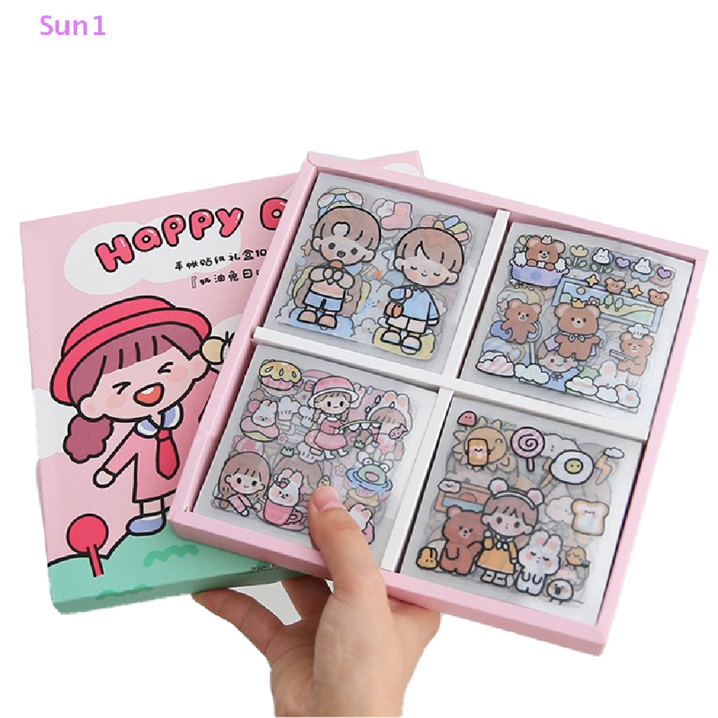 Bộ 20 Miếng Dán Pvc Họa Tiết Hoạt Hình Động Vật Trang Trí Nhật Ký Sun1 &gt; 20 Cái