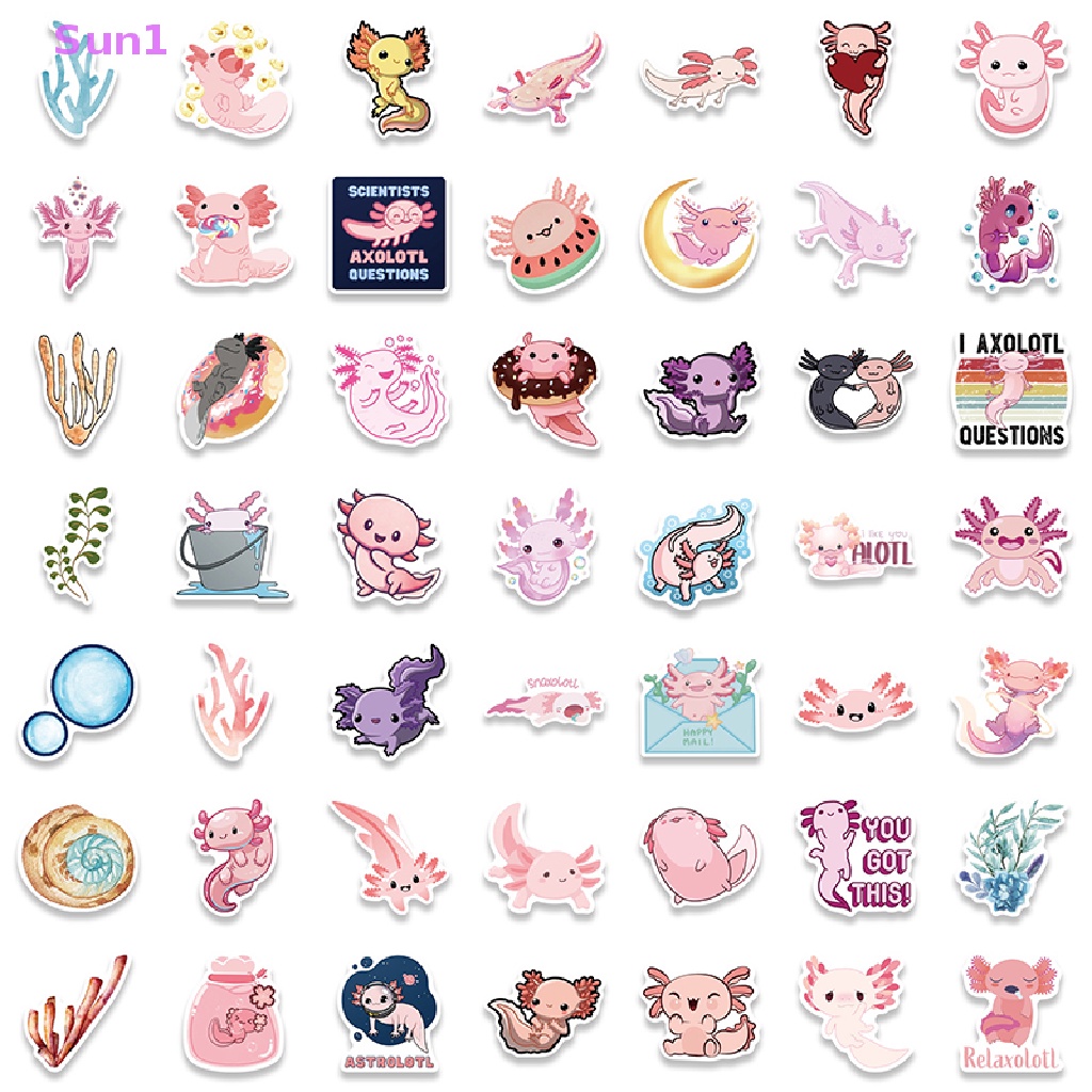 Set 1: 100 Sticker Dán Laptop Hình Động Vật Dễ Thương